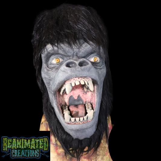 Gorilla Display Mask W/ black Fur